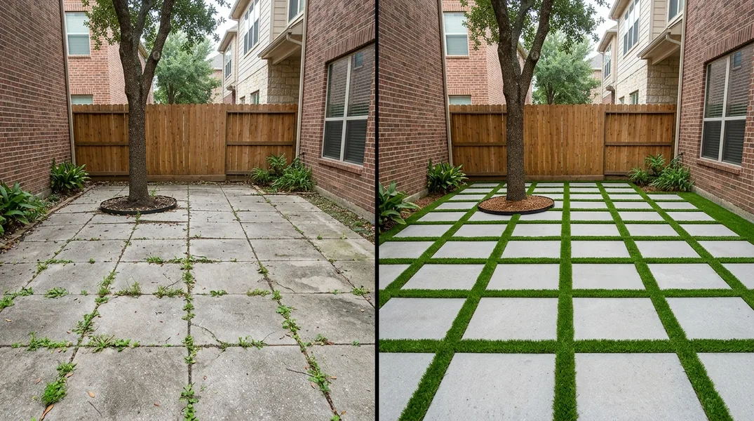 Result artificial grass installation in Katy - Katy Turf Installation