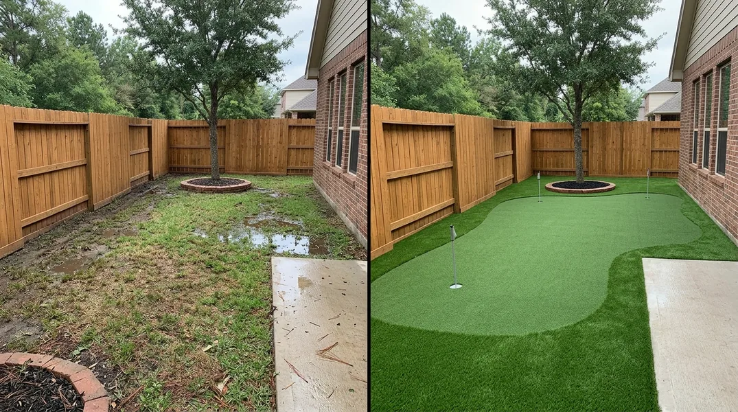 Result artificial grass installation in Katy - Katy Turf Installation