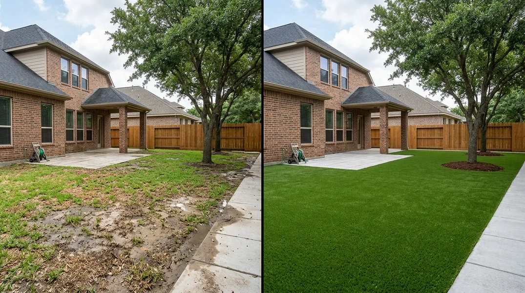 Result artificial grass installation in Katy - Katy Turf Installation
